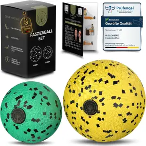 M.S.Lemberg® Faszienball 2er Set [6cm & 8cm] - Massageball für gezielte Selbstma