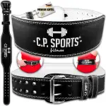 C.P.Sports Gewichthebergürtel XXS - 6XL | Trainingsgürtel aus Leder - gepolstert | Gürtel für Gewichtheben, Powerlifting, Bodybuilding, Krafttraining, Fitness | weight lifting belt für Damen & Herren