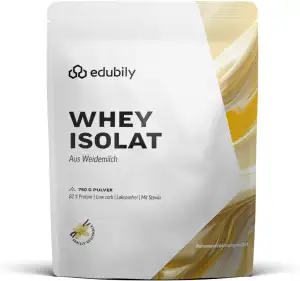 edubily® Whey Protein Isolat - Laktosefrei - Sehr gut lösliches Eiweißpulver ohn