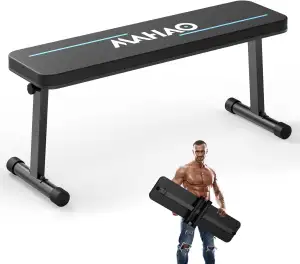 Hantelbank Flachbank, Klappbar Fitness Flachbank für Ganzkörpertraining,Hantelba
