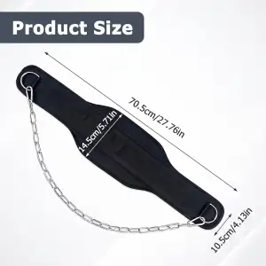 Gewichthebergürtel mit 36" verstellbare Kette, Gym Gürtel für Bodybuilding, Kraf