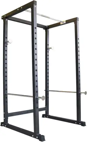 Train Hard Power Rack Squat Cage Kraftstation mit Klimmzugstange, erweiterbar mi