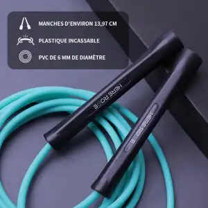 Hererope PVC Springseil 6mm Seilspringen für Männer & Frauen Fitness, Geschwindi