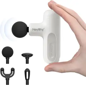 Super Mini Massagepistole für tiefes Gewebe, Handheld mit 4 Aufsätzen, Leise und