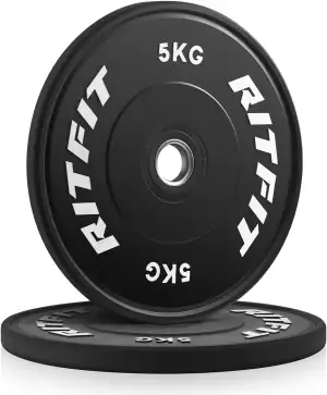 RitFit Olympische Bumper Plates Hantelscheiben Ø 50 mm Gewichtsscheiben Für Kraf