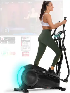 Sportstech CX700 Crosstrainer für Zuhause, Ellipsentrainer für Zuhause, Stepper