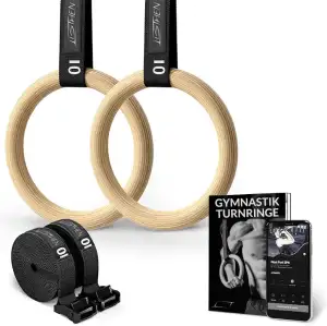Gymnastikringe für Suspension-Training, Ringe Turnen Holz für zu Hause und im Fr
