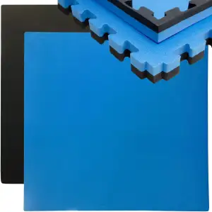 EYEPOWER EVA Trainingsmatte 90x90x4 cm - zweifarbige dicke Turnmatte Fitness Spo