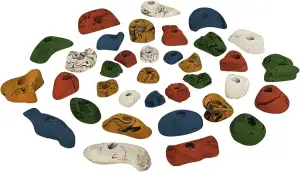 ALPIDEX 35 Klettergriffe | Klettersteine | Kletterfläche 3-5 m² | Griffe Größen