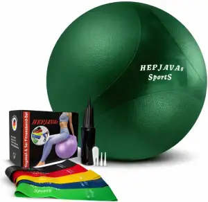 Sports Gymnastikball & 5er Fitnessband-Set – Anti-Burst Yoga Ball inkl. 5 Widers