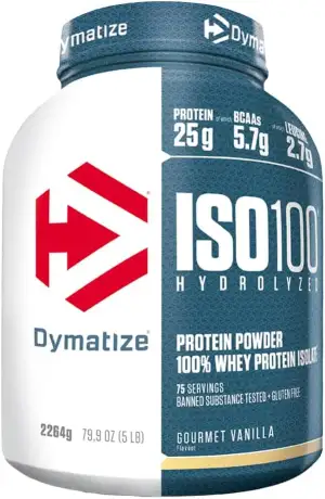 Dymatize ISO 100 Hydrolyzed Gourmet Vanilla 2264g - Whey Protein Hydrolysat + Is