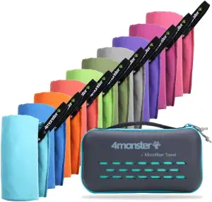 4Monster Mikrofaser Handtücher in 14 Farben, Schnelltrocknendes Sporthandtuch Sa