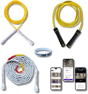 Professionelles Springseil Set Mit Workout App - Elevate Rope - 3 x Verstellbare