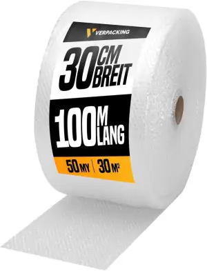 verpacking Luftpolsterfolie 100 m lang Noppenfolie Knallfolie Blisterfolie Polst