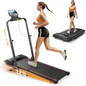 laufband für zuhause mit Neigung, 5 IN 1 Walking Pad mit 12% Steigung, 2.5HP Kla