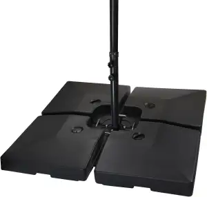 Montafox Sonnenschirmständer 4-teilig Schirmgewicht für Ampelschirm Bodenkreuz s