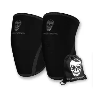 Gymreapers Kniebandage für Männer und Damen (1 Paar) mit Turnbeutel – 7 mm Knee