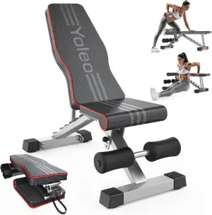 YOLEO klappbare Hantelbank Multifunktion Training Fitness Bank Bauchtrainer Schr