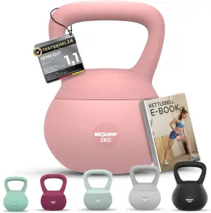 NEOLYMP Soft Kettlebell bodenschonend & leise - stoßdämpfende Kugelhantel mit Ei