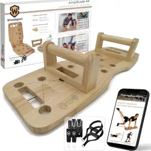 Air – Premium Liegestützbrett (Push up Board) aus Kiefernholz für Home gym – 65