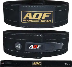 AQF Gewichthebergürtel Lever Schnalle, 4" Breit 10mm Dick Leder Belt - Genehmigt