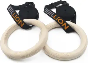 5BILLION Turnringe Holz Gymnastikringe Ringe Turnen für Fitness mit Hochfeste Ny