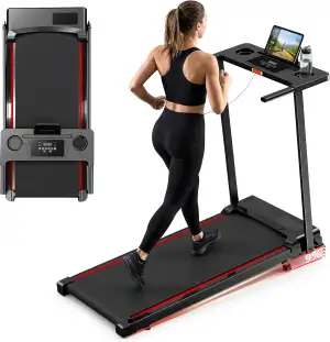 Walking Pad, 1-12 km/h Laufband für Zuhause mit 9% Steigung, 3,0 HP Laufband mit