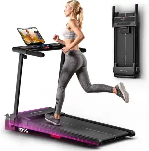 Sportstech sProRun Laufband für Zuhause klappbar, Treadmill bis 12 km/h, Laufban