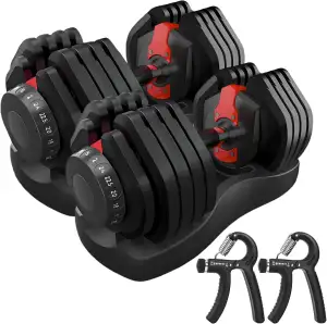 HAKENO 2x24kg/40kg Verstellbare Hanteln 15 in 1 Hantelset Einstellbare Platzspar