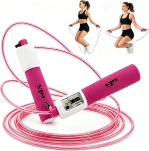 Springseil, 2.8 Meter Verstellbare springseil erwachsene fitness,rutschfeste Gri