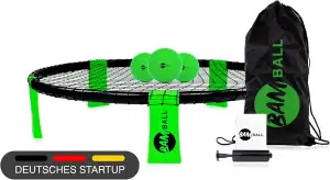 Roundnet-Set mit 3 Bällen + extra Pumpe – enthält 3 Bälle (1 Trainingsball + 2 S