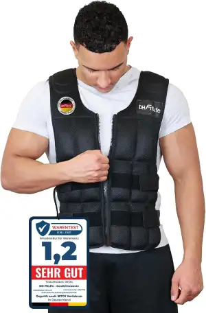 DH FitLife Verstellbare Gewichtsweste 10/20/30KG zum Muskelaufbau u. Krafttraini
