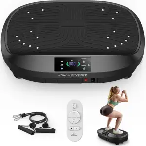 FLYBIRD Vibrationsplatte, 120 Leistungsstarke einstellbare Geschwindigkeiten,150