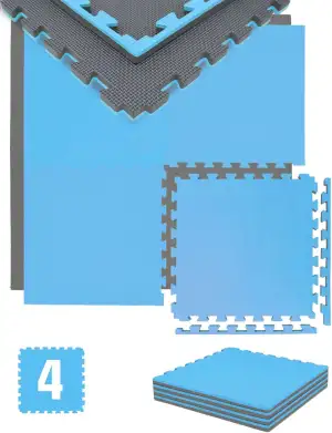 eyepower Extra dick: 2cm Fitnessmatte - 4er Set 50x50cm Bodenschutzmatte Gym Mat