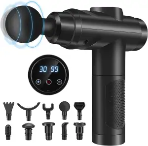 Massagepistole, Muskel Percussion Massagegerät mit 30 Geschwindigkeiten Leise Ha