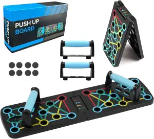 17 in 1 Faltbare Push-Up Liegestütz Brett mit Handgriff für Muskeltraining Effek