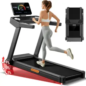 CURSOR Laufband für Zuhause mit Steigung 16%, 14KM/H Laufband Klappbar mit Pulsm