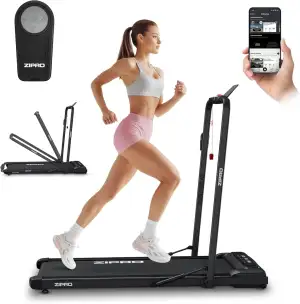 ZIPRO Newlite Laufband Klappbar, Walking Pad, Zwei Trainingsmodi, Faltbares Flat