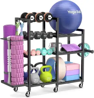 7-Stufiger Hantelständer, Multifunktionale Hantelablage, Home Gym Aufbewahrung f