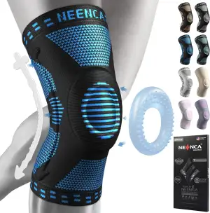 NEENCA Kniestütze, Komprimierte Kniebandage mit Patella Gel Pads & Feder Seitens