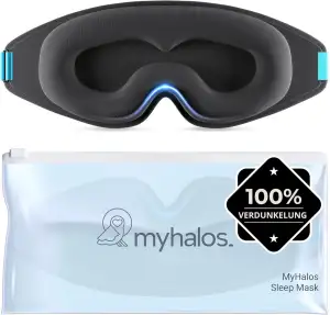 MyHalos 3D Schlafmaske mit Augenmulden – Augenmaske zum Schlafen ohne Augendruck