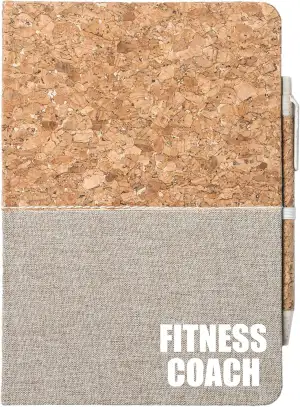 Huuraa Notizbuch A5 Fitness Coach Training 80 Blatt inkl. Kugelschreiber Tagebuc