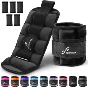 Sportneer Gewichtsmanschetten, Verstellbares Fußgelenkgewichte Set, Fuß-/Handgel
