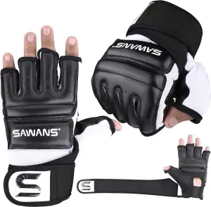 SAWANS Boxsack Boxhandschuhe Karate Handschuhe MMA Body Combat Taekwondo Trainin
