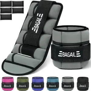 BAGAIL Verstellbare Knöchelgewichte 2er Pack, mit abnehmbaren Sandsäcken, tragba
