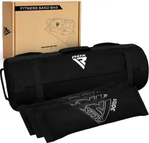 RDX Gewichtssack für Fitness Krafttraining, Ungefüllten Power Bag mit 8 Griffe,